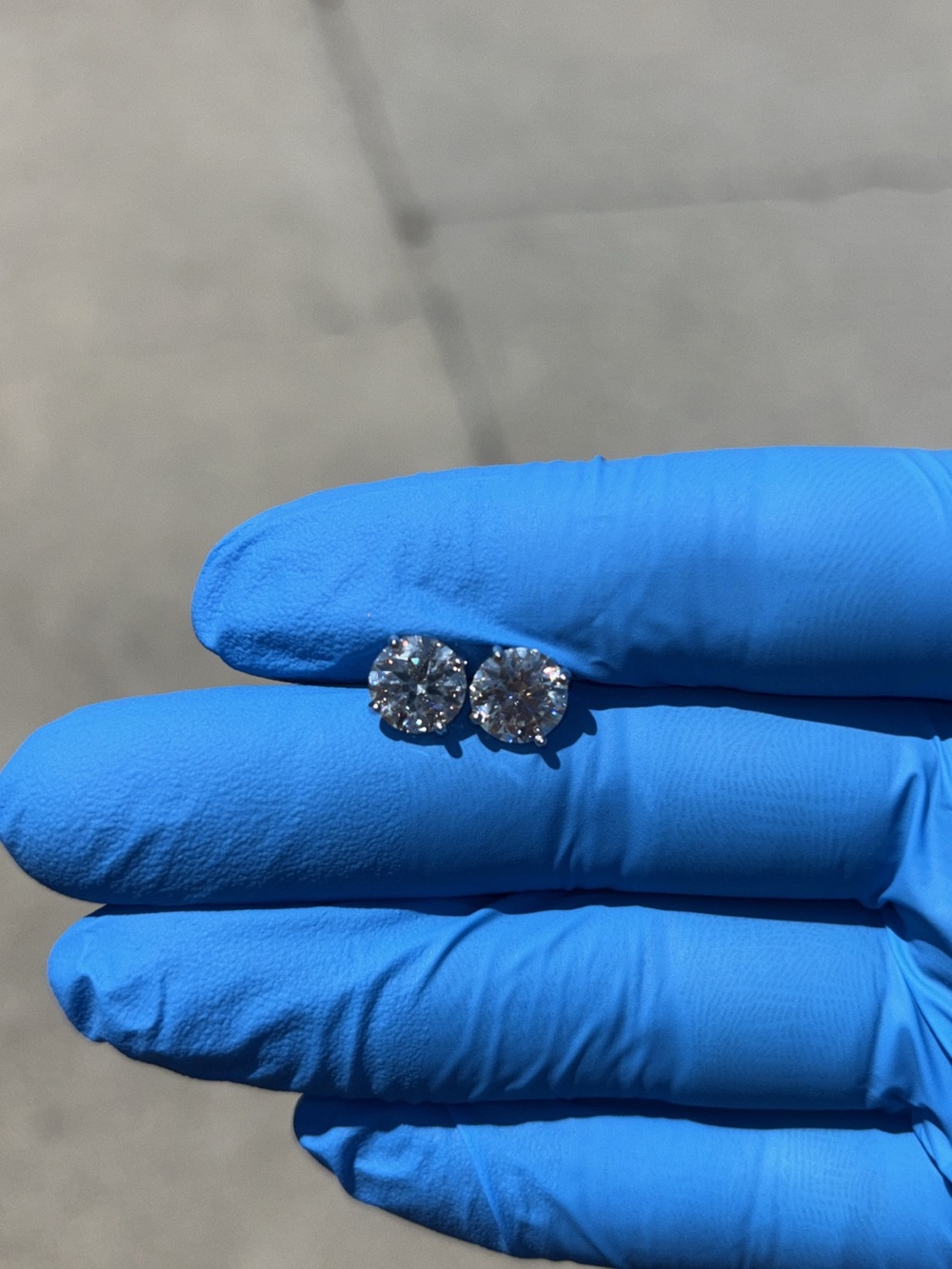 Moissanite Diamond Stud Earrings